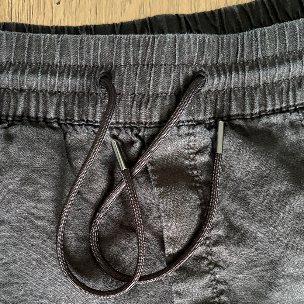 Athleta Charcoal Elastic Waist Shorts - Picture 3 of 9